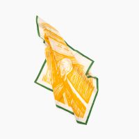 Bandana. Edvard Munch, «Skrik». Gul 